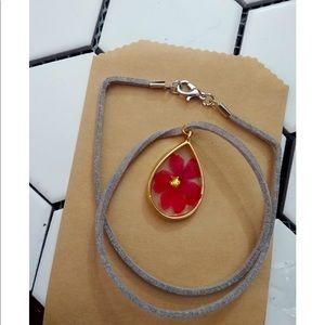 Teardrop resin necklace I homemade jewelry